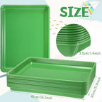 Hoteam 10 Pack Flat Bins Paper Trays,Green,16.14 X 11.81 X 1.38 Inch - Image 3