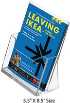 M&T Displays Clear Acrylic Brochure Leaflet Holder 5.5x8.5 Inch 1 Tier 1 Pockets Desktop or Wall Mounting Literature Rack Pamphlet Leaflet Flyer Card Display Stand Desk Organizer - Image 6