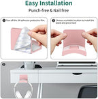 Headphone Hanger, Wall Mount Headphone Hook Under Desk, Headphone Holder Under Table, Adhesive Gaming Headphone Stand Hanger Desk Mount for Most Headphone,for PC Accessories(White) - Image 3