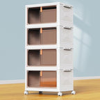YFXCVSL 4 Tier Plastic Storage Bins with Lid 23QT, Stackable Storage Bins by YFXCVSL