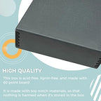 Golden State Art, Archival Storage Box, Gray, 9.75x12.75x3 Inch, Pack of 2 - Image 3