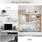 Jerry & Maggie 4-Tier Desktop Bookshelf Organizer White Wood 38 in - Image 5