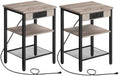 HOOBRO Side Tables with Charging Station, Small End Tables for Small Space by HOOBRO