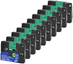 Compatible for Brother TZE-231 12mm Label Tape, 5-Pack, for PT-H110 P-Touch Label Printer, TZE-231/221/241/335, GreenCycle(Black on Green-10PK,12mm) by Unknown