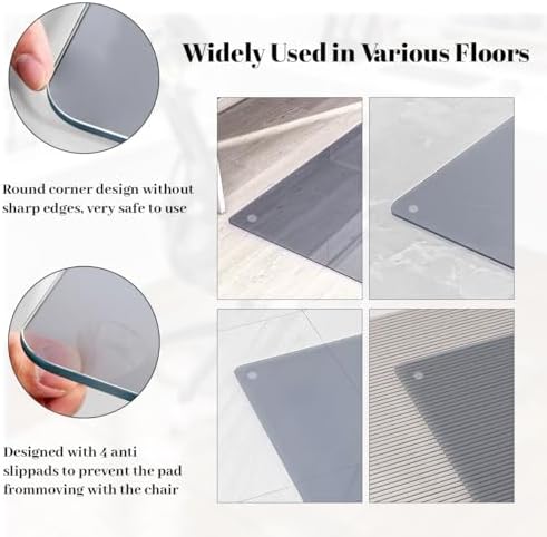 [Tempered Glass] 36" x 46" Glass Office Chair Mat for Carpet - Image 4