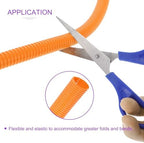 DMiotech 50ft Wire Loom Split Tubing 1 1/2 Inch(38 mm) ID Orange - Image 2