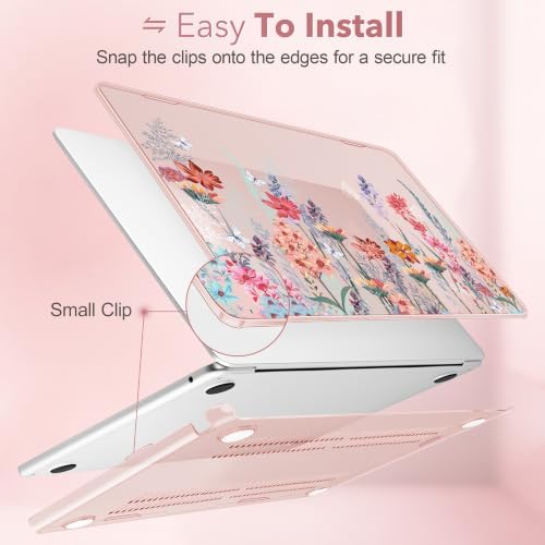 May Chen for M5 MacBook Air 13.6 Inch Case 2026 2025 2024-2022 Release M5 A3449 M4 A3240 M3 A3113 M2 A2681, Plastic Hard Shell Case for MacBook Air 13.6" with Retina Display, Floral P942 - Image 5