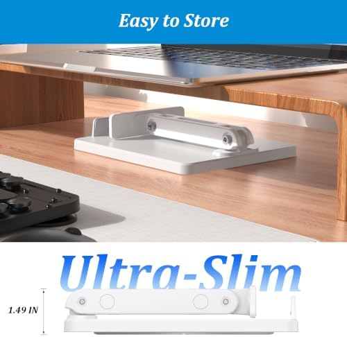 PlusAcc Stand for iPad & Show 15/21 & Tablet, Adjustable Tilt Holder, White - Image 7