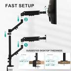 WALI Vertical Dual Monitor Mount for 13-40 inch Screens, up to 26.4 lbs - Image 7