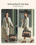 LOVEVOOK Rolling Teacher Bag, Laptop Tote with Detachable Dolly - Image 2