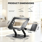 2-in-1 Laptop Stand for Desk with Phone Holder, Fits Most Laptops - Image 2