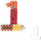 13.8" Acrylic Number Charcuterie Tray, Fillable Charcuterie Box (Number 1) by Tdsuco
