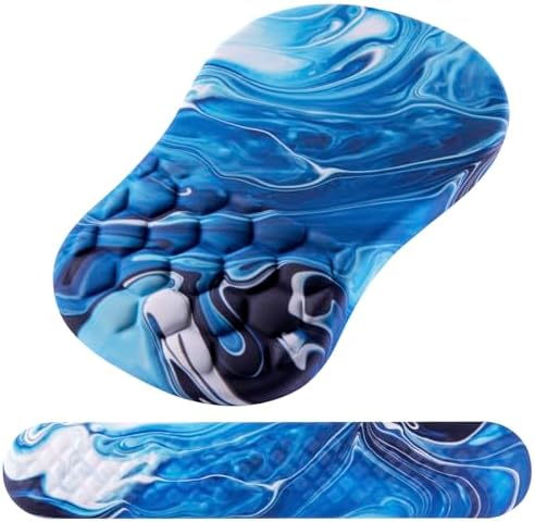 Ergonomic Mouse Pad & Keyboard Wrist Rest Set, Memory Foam by Laokiiy