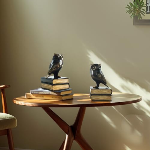 Dosker Owl Decorative Book Ends for Shelves (Black) - Image 5