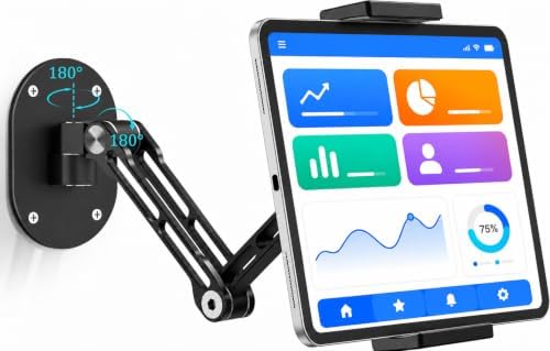 iPad Wall Mount Holder, Heavy Duty Aluminum Tablet Wall Mount, Full Motion by NINEFATICS