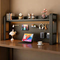 Desk Shelf-Includes a Pegboard and 31-Piece Storage Set, Desk Shelf Organizer for Top of Desk, Desk Hutch for Office & Home Office&Dorm (2-Tier Black Frame + Black Board 21.7×9.8×26") by Unknown