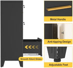 3 Drawer File Cabinet with Lock, Small Filing Cabinet for Home Office - Image 5