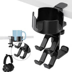 Multi Functional Desk Organizers with Cup Holder, Headphone Hooks, and Detachable Drawer for School and Home Rotating Pencil Holder - Image 4