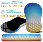 Hokafenle 2 in 1 Ergonomic Mouse Pad Wrist Support & Wrist Rest for Computer Keyboard Set, with Relieve Carpal Tunnel Pain Massage Bulge and Full Memory Gel Design (2In1 Set, Morning Sky) - Image 6