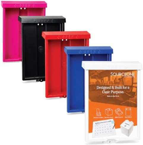 SOURCE ONE Outdoor Real Estate Style Brochure Holder Color Variety White, Black, Red , Pink & Blue Available - Image 5