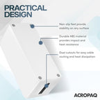 ACROPAQ Cable Box Medium White, Cable Organiser for Hiding Cable (32 x 13.2 x 12.7 cm), Desk Organiser - Cable Management Box for Order in the Office and Home Office - Image 7