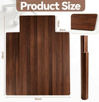 36" x 48" Office Bamboo Chairmat for Carpet Floor – Premium Quality, Anti-Slip, 5mm Thick – Ideal Low Pile Carpet Protector for Home Office & Commercial Workspace (Walnut Color) - Image 2