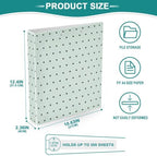 Standard View 3 Ring Binder, Mint Green Polka Dot Durable Flexible Portable Waterproof Hardcover 1.5 Inch D Rings 500-Sheet Capacity Organizer 1PC - Image 6