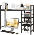 HavenlyYouth Desk Shelf, 38.6 Inch Wood Desk Organizer Shelf for Computer Monitor, Desk Hutch Storage, Desktop Shelf for Top of Desk, 3 Tier Desktop Bookshelf for Home Office Dorm, Black by HAVENLYYOUTH