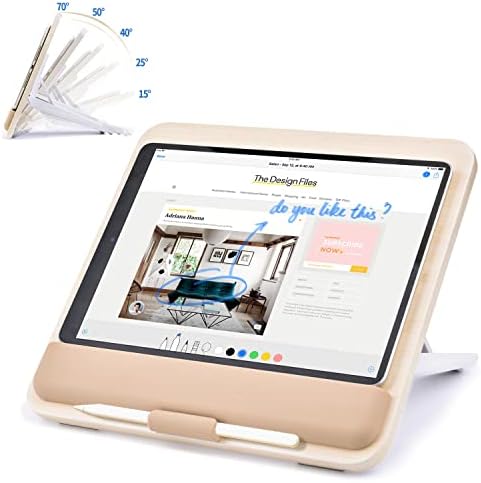 Adjustable Wooden Universal Tablet Stand Holder for iPad Pro 12.9/11 & Air by Koyretyu