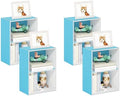 Furinno Luder Bookcase/Book/Storage, 2-Tier, Light Blue/White (Pack of 4) by Furinno-FitsYourSpaceFitsYourBudget