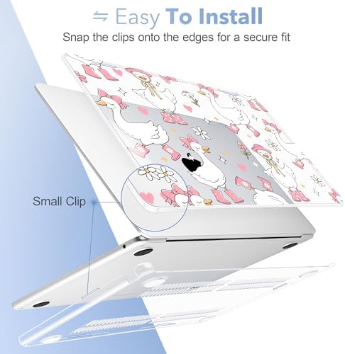 May Chen for MacBook Air 15 inch Case M5 M4 M3 M2 2026 2024-2023, Model A3448 A3241 A3114 A2941, Closes Seamlessly Hard Shell Laptop Cover with Keyboard Cover, Cute Goose Spring - Image 5