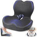 Seat Cushion with Back Support,Lumbar Support Pillow for Office Chair,X Large Memory Foam Chair Cushions for Sciatica Tailbone Pain Relief Coccyx Pad for Wheelchair, Car, Home, Office, Desk by JIPORIER