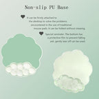 Gel Cloud Wrist Rest Keyboard Clear Green Mouse Pad with Wrist Rest Set 3PCS Ergonomic Cool Keyboard Wrist Pad Cute Acrylic Coaster Non-Slip Base Cute Transparent Mouse Wrist Pad Support for Computer - Image 3