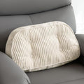 HIGOGOGO Lumbar Support Pillow for Recliner Chair/Accent Chair/Couch/Office Chair, Tufted Corduroy Back Support Cushion for Elderly, Recliner Cushions for Back Rest, Pain Relief, Reading, Beige by HIGOGOGO