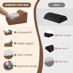 Foot Rest Ergonomic Pillow for Under Desk at Work & Handle Brown - Image 6