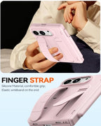 for iPhone Ultra Case with Pen Holder & Stylus & Finger Strap Pink - Image 3