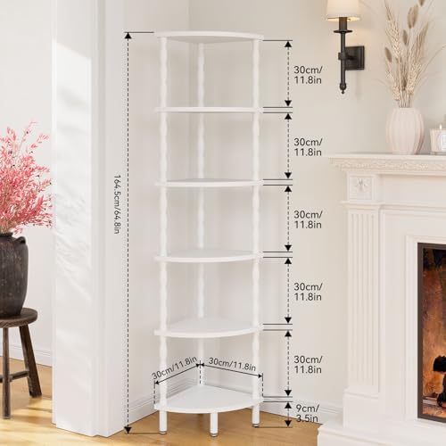 IBUYKE 6-Tier Corner Shelf,Industrial Corner Storage WBC021W - Image 3