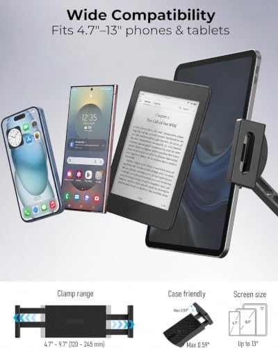 iPad Wall Mount Holder, Heavy Duty Aluminum Tablet Wall Mount, Full Motion - Image 4