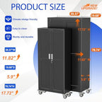 GAIOUS 79” Tall Metal Garage Storage Cabinet with Lock, Steel Tool Cabinet - Image 2