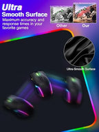 Magnetic Charging Mouse Pad 31.5x15.75, 15W Fast Wireless Charging Desk Mat, XXL Desk Pad RGB Gaming Mousepad, Home Office Large Keyboard Pad with Ultra-Smooth Surface, Non-Slip Base - Image 5