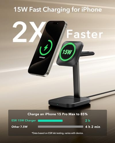 ESR 3 in 1 Wireless Charging Station, Magsafe Charger for iPhone 17-12 - Image 3