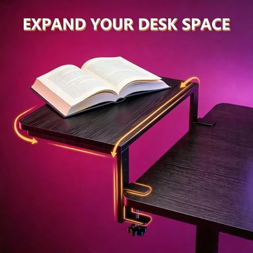 Clamp-On Desk Extender, 15 x 9.5 Inch Monitor Riser - Image 3