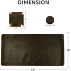 LEATHER VILLAGE Real Leather Desk Pad 3mm Thick Double Layer Desk Mat Brown. - Image 2