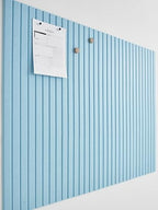 VIVELDA Felt Bulletin Board Tiles 48"x36" - 12-Pack Cork Board Alternative, OEKO-TEX Certified, NRC 0.95 Acoustic Wall Panels, Damage-Free Adhesive, Slatted Design, Home Office & Classroom (Baby Blue) by VIVELDA%C2%AE