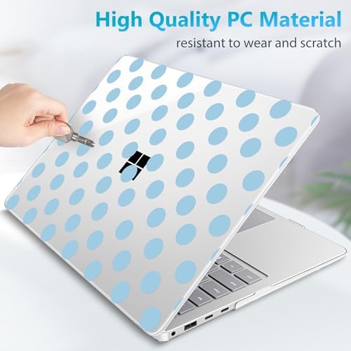 Case for Surface Laptop 8 2026/7 2024 13.8", Blue Polka Dots - Image 5