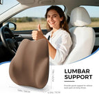 BEBAS Ergonomic Lumbar Support Pillow for Car, Memory Foam Car Back Cushion - Image 2