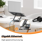Tobenone Laptop Docking Station Stand for MacBook/Windows, Sturdy Aluminum - Image 4