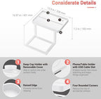 KIWIFOTOS Raised Bedside Shelf for Bed Tray Table Under Mattress - Image 3