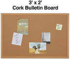 Staples Standard Cork Bulletin Board, Oak Frame, 3x2 Ft, 2-Pack - Image 2