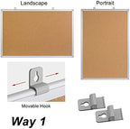2-Pack Cork Board Bulletin Board 24 x 36, Silver Aluminium Framed 2x3 Corkboard, Office Board for Wall Cork, Large Wall Mounted Notice Pin Board - Image 6